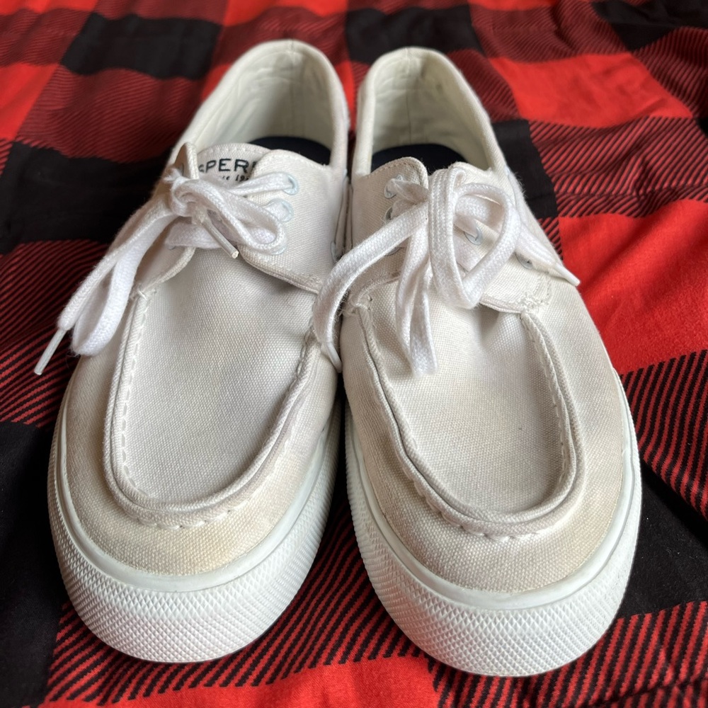 Men’s Sperry White Loafer Boat Shoes | Men’s 9.5